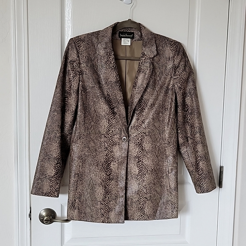 Vintage Harvé Benard Python Print Blazer